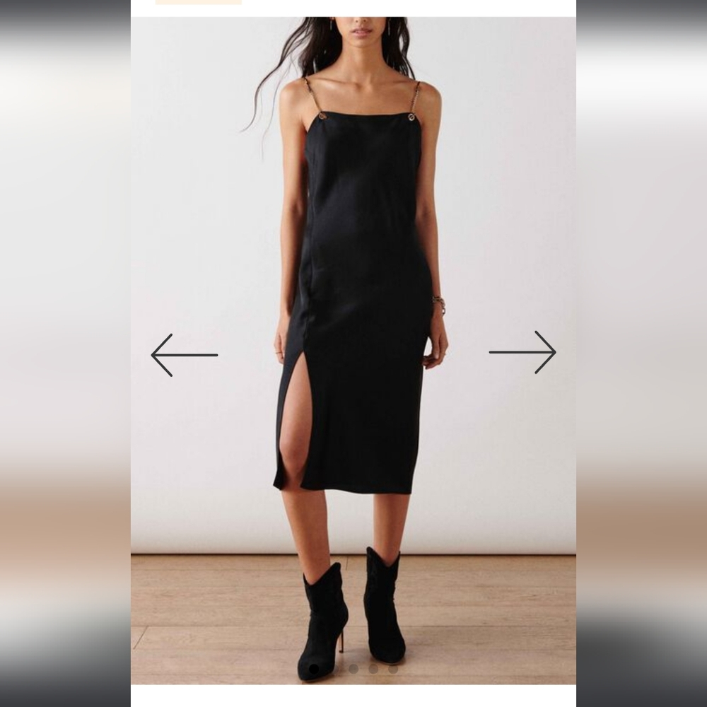 BA&SH black stain strapless dress